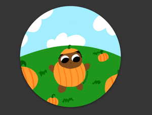 Baby Pumpkin Circle Sticker  3″ × 3″