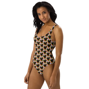 RAINBOW SPLATTER SISTAH Adult One-Piece Swimsuit