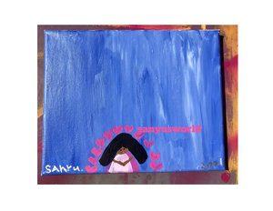 girl with pink hearts 8X10 CANVA