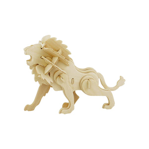 3D Wooden Puzzles: LION DIY STEAM
